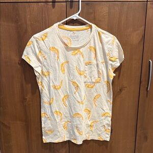 Patagonia Tan and Yellow Cantaloupe Print T-Shirt